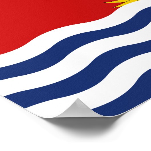 Kiribati-Flagge Poster (Ecke)