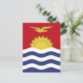 Kiribati-Flagge Postkarte (Stehend Vorderseite)