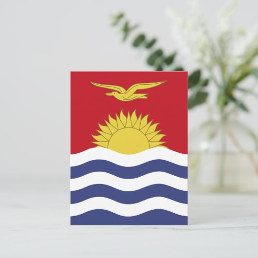 Kiribati-Flagge Postkarte (Stehend Vorderseite)