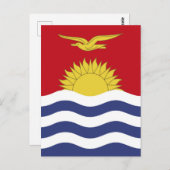 Kiribati-Flagge Postkarte (Vorne/Hinten)