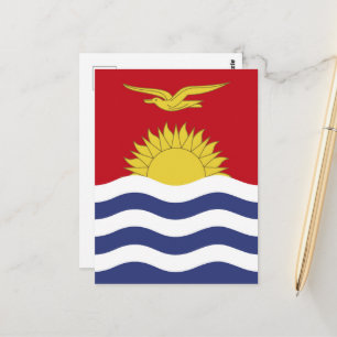 Kiribati-Flagge Postkarte