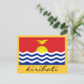 Kiribati-Flagge Postkarte (Stehend Vorderseite)