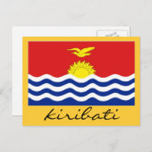 Kiribati-Flagge Postkarte (Vorne/Hinten)