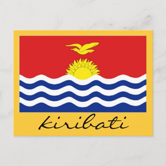 Kiribati-Flagge Postkarte (Vorderseite)