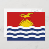 Kiribati-Flagge Postkarte (Vorne/Hinten)