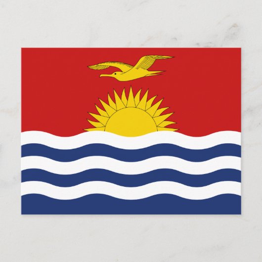 Kiribati-Flagge Postkarte (Vorderseite)