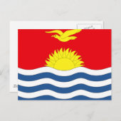Kiribati-Flagge Postkarte (Vorne/Hinten)