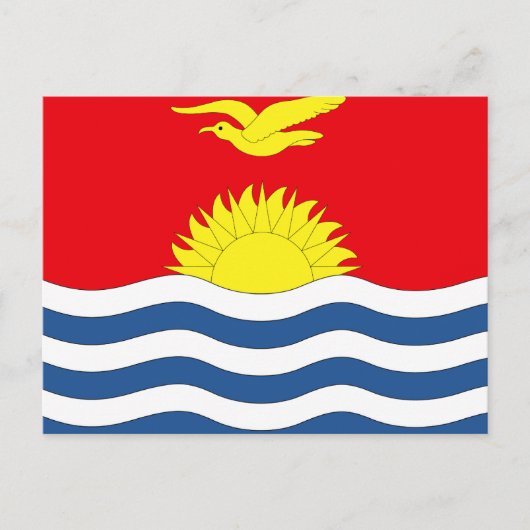 Kiribati-Flagge Postkarte (Vorderseite)