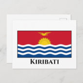 Kiribati-Flagge Postkarte (Vorne/Hinten)