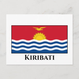 Kiribati-Flagge Postkarte