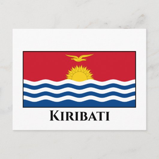Kiribati-Flagge Postkarte (Vorderseite)