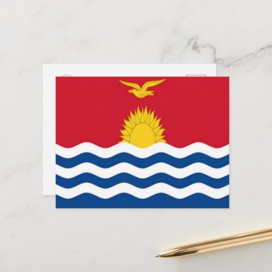 Kiribati - Flagge - Postkarte (Vorderseite/Rückseite Beispiel)