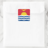 Kiribati-Flagge Quadratischer Aufkleber (Tasche)