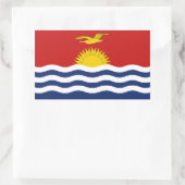 Kiribati-Flagge Rechteckiger Aufkleber (Tasche)