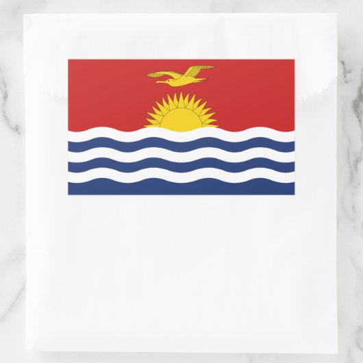 Kiribati-Flagge Rechteckiger Aufkleber (Tasche)