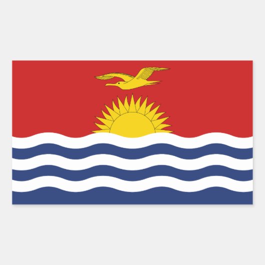Kiribati-Flagge Rechteckiger Aufkleber (Vorderseite)