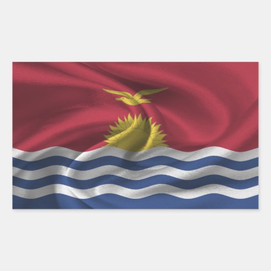 Kiribati-Flagge Rechteckiger Aufkleber (Vorderseite)