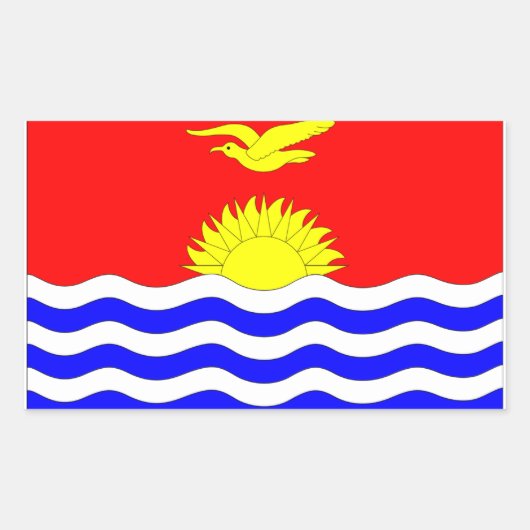 Kiribati-Flagge Rechteckiger Aufkleber (Vorderseite)