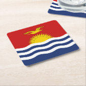 Kiribati-Flagge Rechteckiger Pappuntersetzer (angewinkelt)