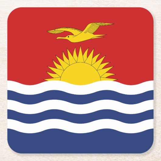 Kiribati-Flagge Rechteckiger Pappuntersetzer (Vorderseite)