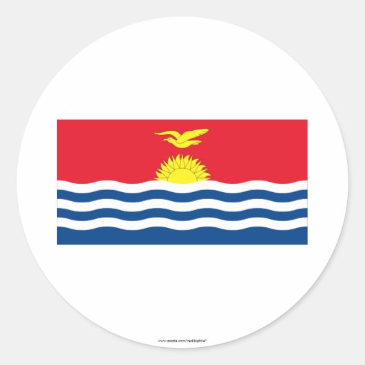 Kiribati-Flagge Runder Aufkleber (Vorderseite)