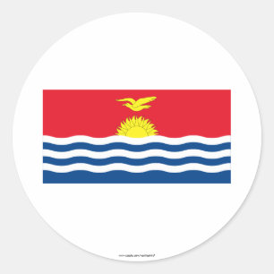 Kiribati-Flagge Runder Aufkleber