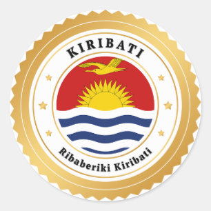 Kiribati-Flagge Runder Aufkleber