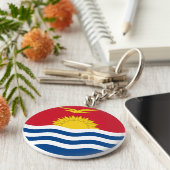 Kiribati-Flagge Schlüsselanhänger (Seite)
