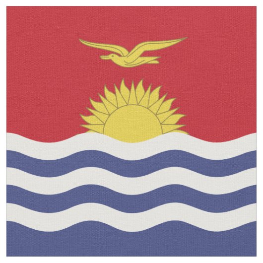 Kiribati-Flagge Stoff (Nahaufnahme)