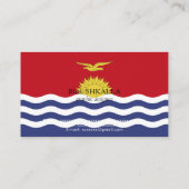 Kiribati-Flagge Visitenkarte (Rückseite)