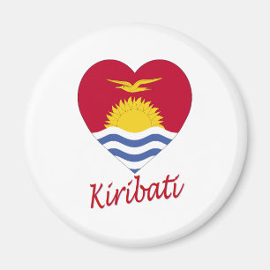 Kiribati-Flaggen-Herz Magnet