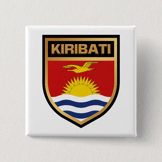 Kiribati-Flaggenschild Button (Vorderseite)