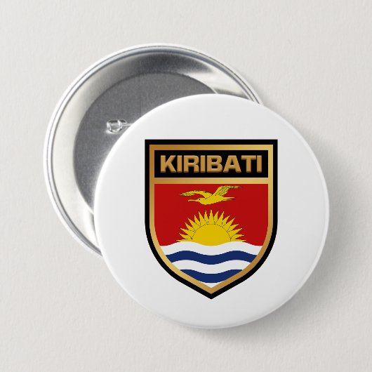 Kiribati-Flaggenschild Button (Vorne & Hinten)