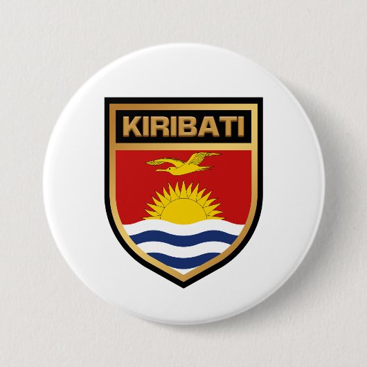 Kiribati-Flaggenschild Button (Vorderseite)