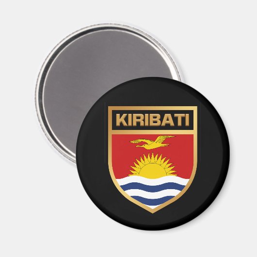 Kiribati-Flaggenschild Magnet (Vorderseite/Rückseite)