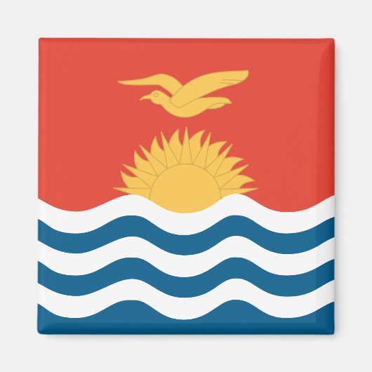 Kiribati Hochwertige Flagge Magnet (Vorne)