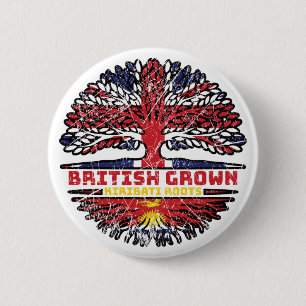 Kiribati I-Kiribati Britische Tree Roots-Flagge Button