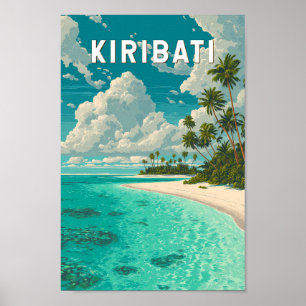 Kiribati Illustration Reise Kunst Vintage Poster