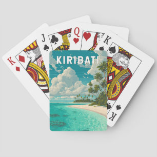 Kiribati-Illustration Reise Kunst Vintage Spielkarten