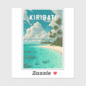 Kiribati Illustration Travel Art Vintage Aufkleber (Blatt)
