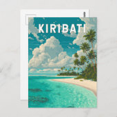 Kiribati Illustration Travel Art Vintage Postkarte (Vorne/Hinten)