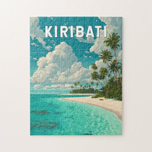 Kiribati Illustration Travel Art Vintage Puzzle (Vertikal)