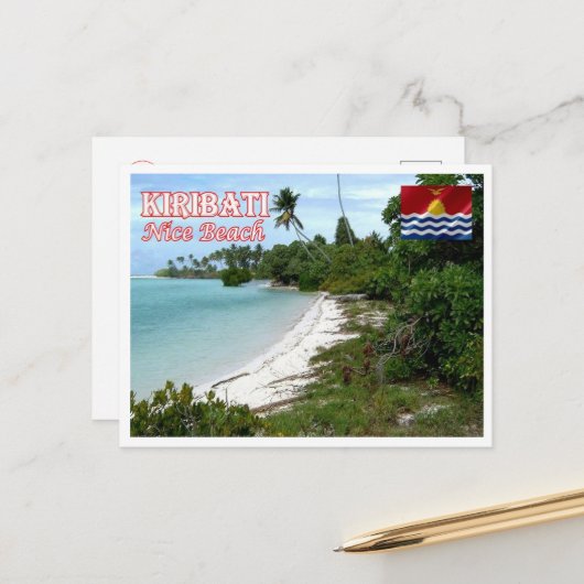 Kiribati - Nice Beach - Postkarte (Vorderseite/Rückseite Beispiel)