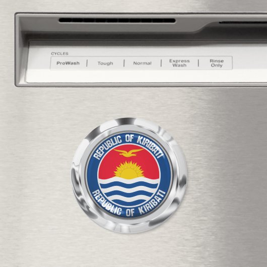 Kiribati Round Emblem Magnet (In Situ (Geschirrspüler))