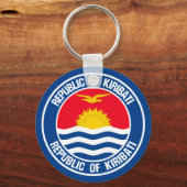 Kiribati Round Emblem Schlüsselanhänger (Vorderseite)