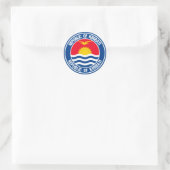 Kiribati-RundEmblem Runder Aufkleber (Tasche)