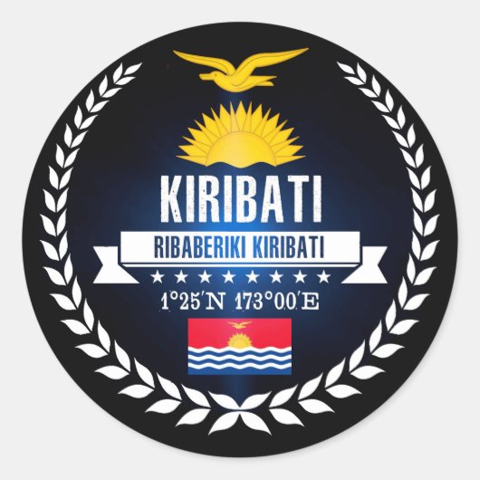 Kiribati Runder Aufkleber (Vorderseite)