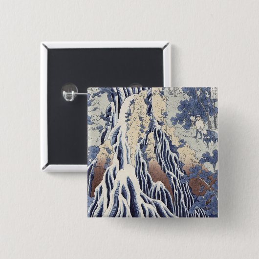 Kirifuri Fall auf Kurokami Berg Button (Vorne & Hinten)