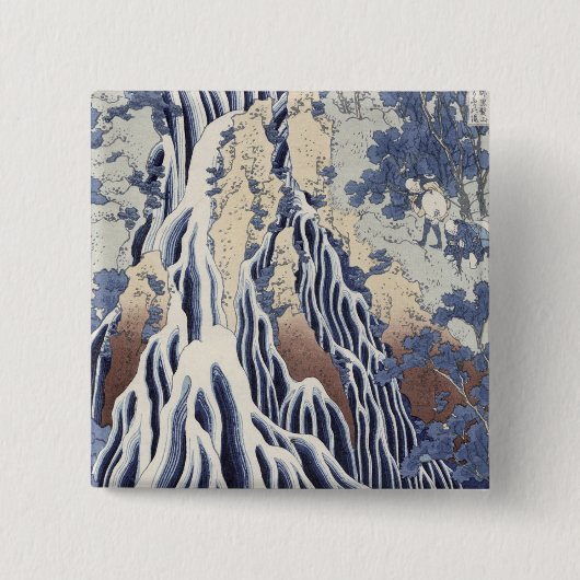 Kirifuri Fall auf Kurokami Berg Button (Vorderseite)