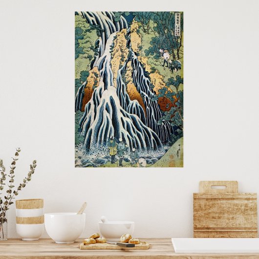 Kirifuri Wasserfall, Hokusai Poster (Küche)